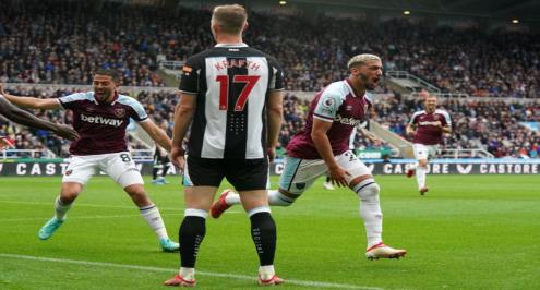 ويستهام يسقط نيوكاسل برباعية في الدوري الإنجليزي ( فيديو )